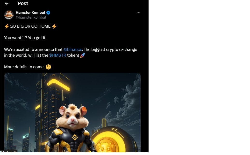 Binance to List HMSTR Token