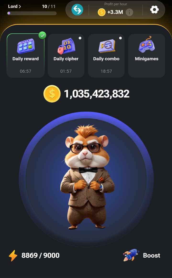 Hamster Kombat Daily Combo for September 11 